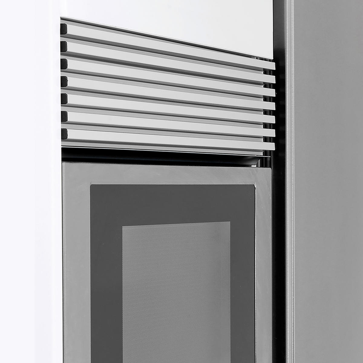 LÜFTUNGSGITTER für Backofen, Modul 600mm, Kunststoff und Aluminium, matt eloxiert - Dunkelgrau, Kunststoff (1/12/59.8cm) - EMUCA