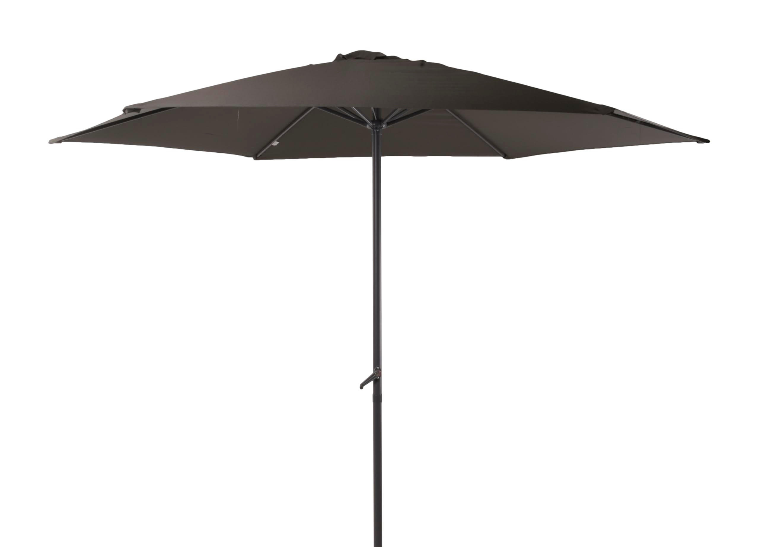 SONNENSCHIRM Thomas Ø 300cm 6 Streben Anthrazit Gartenschirm - Anthrazit, Kunststoff (300/300cm) - DELUKE