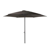 SONNENSCHIRM Thomas Ø 300cm 6 Streben Anthrazit Gartenschirm - Anthrazit, Kunststoff (300/300cm) - DELUKE
