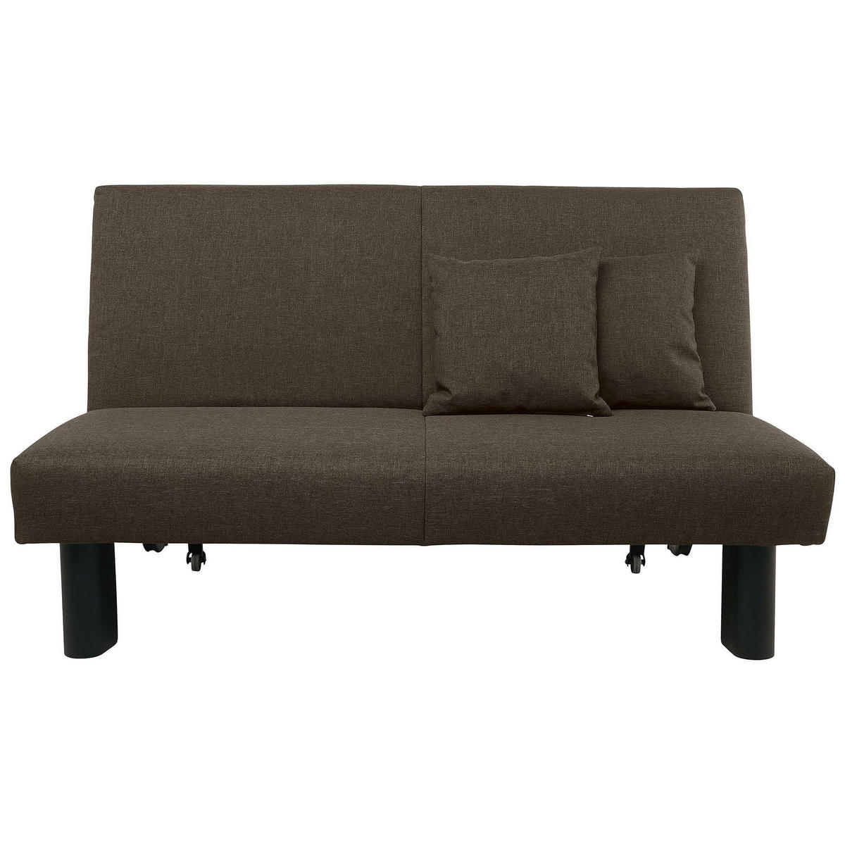 FALTSOFA Kalomira Bezug Flachgewebe Metall schwarz / braun - Braun, Kunststoff (145/84/100cm) - 58aufmkessel