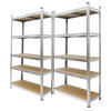 LAGERREGAL 2er Set - Silberfarben, Metall (50/200/100cm) - ECD-Germany