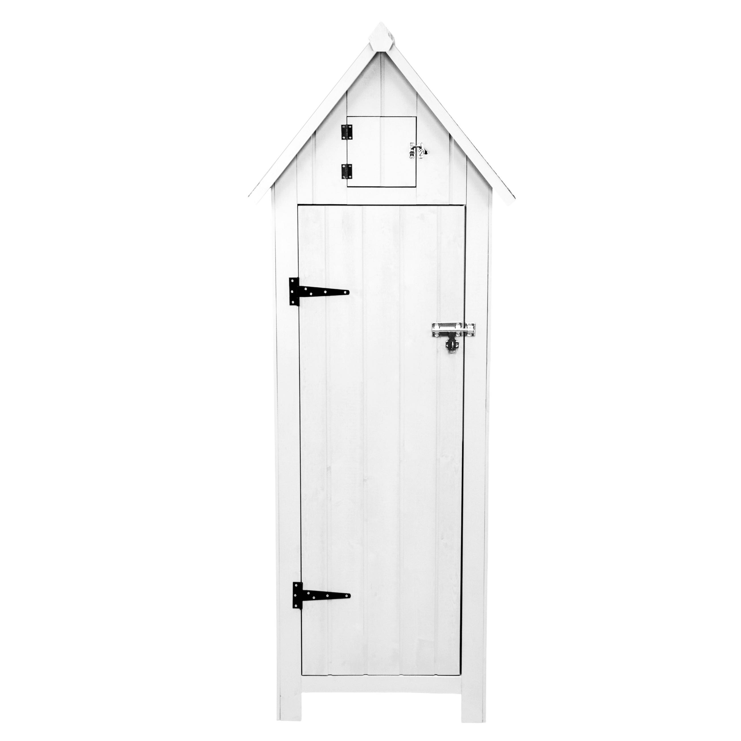 GARTENSCHRANK aus Holz – Weiß - Weiß, Holz (66/178/46cm)