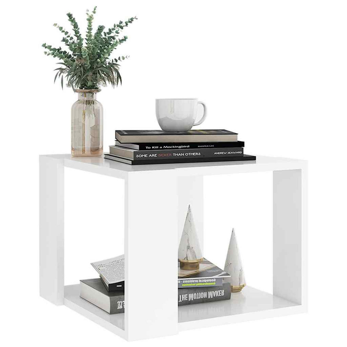 COUCHTISCH Weiss 40/40/30 Cm Holzwerkstoff - Weiß, Holzwerkstoff (40/40/30cm) - vidaXL