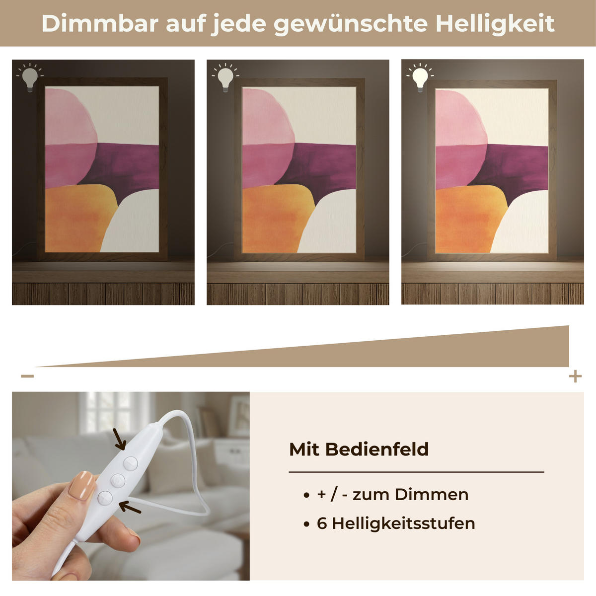 NÁSTĚNNÁ LAMPA Tvary - abstraktní - barevné 20x30 cm - růžová, kompozitní dřevo (20/30/8cm) - OnlyWow