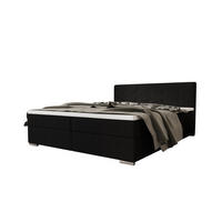 BOXBETT ZILANO 1 mit Matratze H3 und Topper 140x200 Cosmic 100 - Schwarz, Holz/Textil (140/200cm) - Bedante