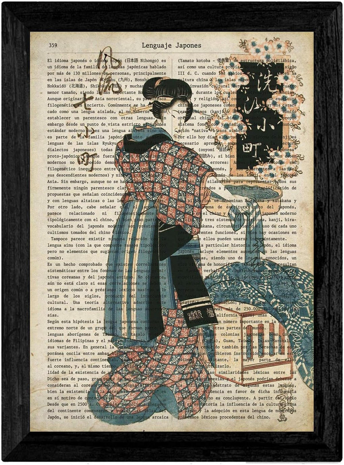 POSTER Set Mit 4 Alte Japan Mit Japanischen Motiven Größe A4 Rahmenlos - Klar, Papier (21/1/29.7cm) - Nacnic