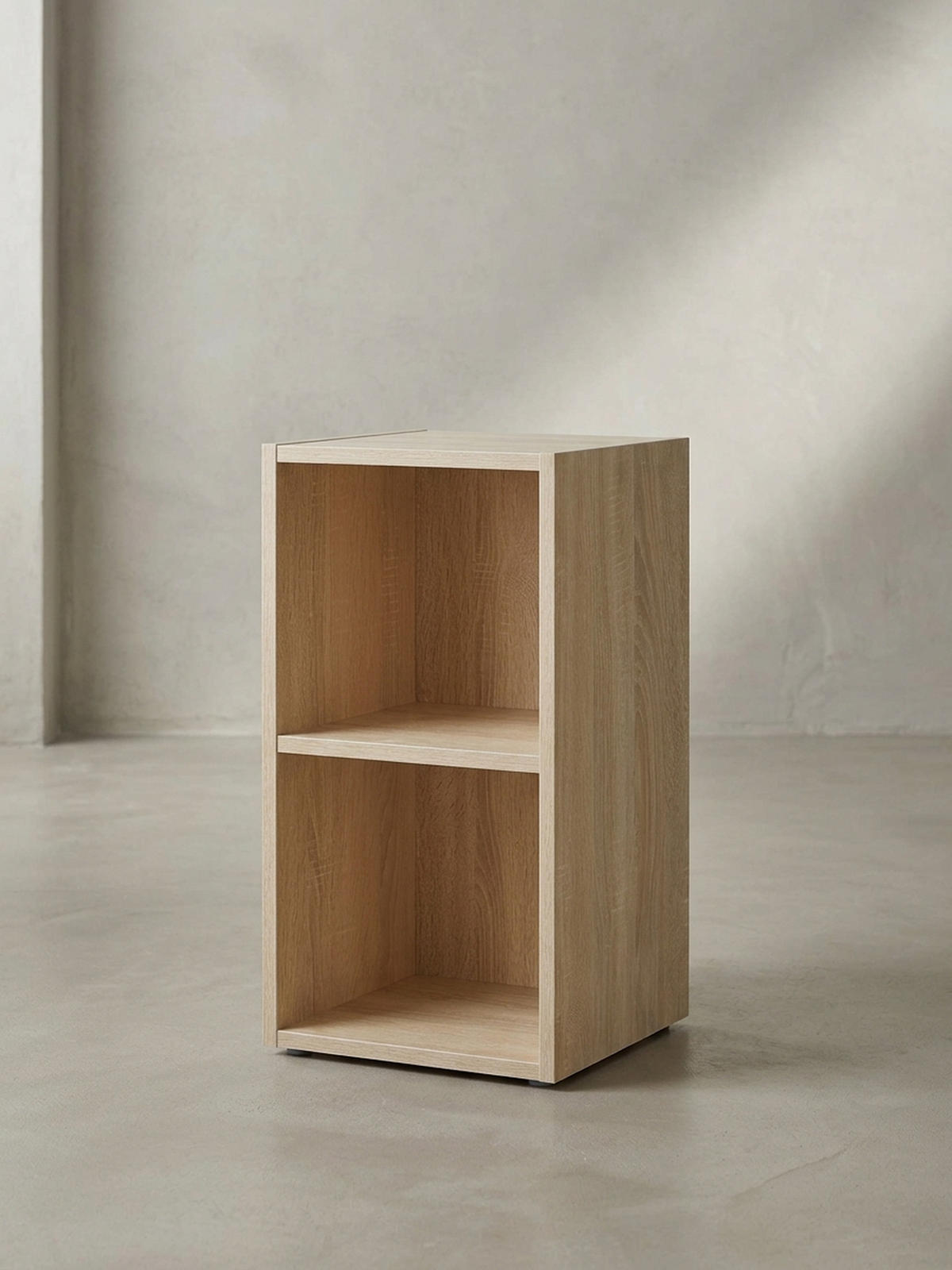 REGAL Melamin 2 Fächer Kompakt CERVINO, Beige 30x30x60 cm - Beige, Holz (30/60/30cm) - KADIMA DESIGN