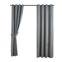 VORHANG 2ER SET »München Dark« HxB 175x145 cm Grau - Grau, Textil (145/175cm) - Gardinenbox