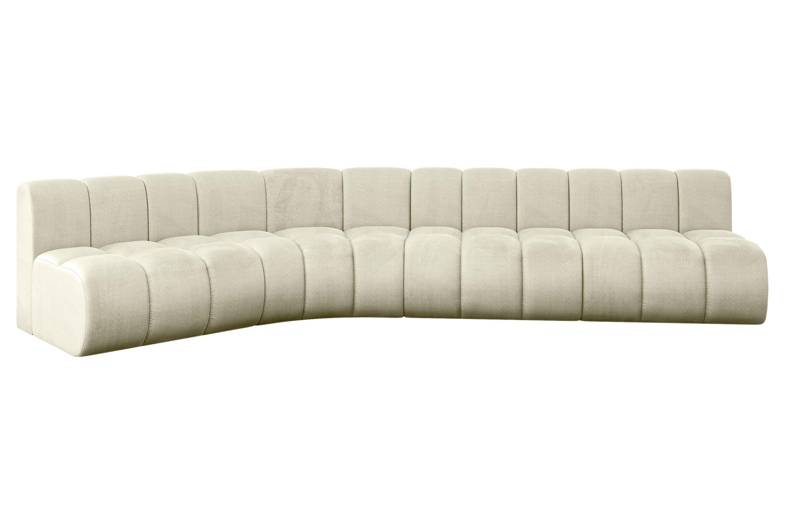 ECKSOFA modulares Sofa Montra-L2 - 381x174x70 cm Beige - Beige, Holzwerkstoff/Textil (381/174cm) - ALTDECOR