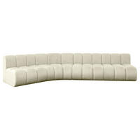ECKSOFA modulares Sofa Montra-L2 - 381x174x70 cm Beige - Beige, Holzwerkstoff/Textil (381/174cm) - ALTDECOR