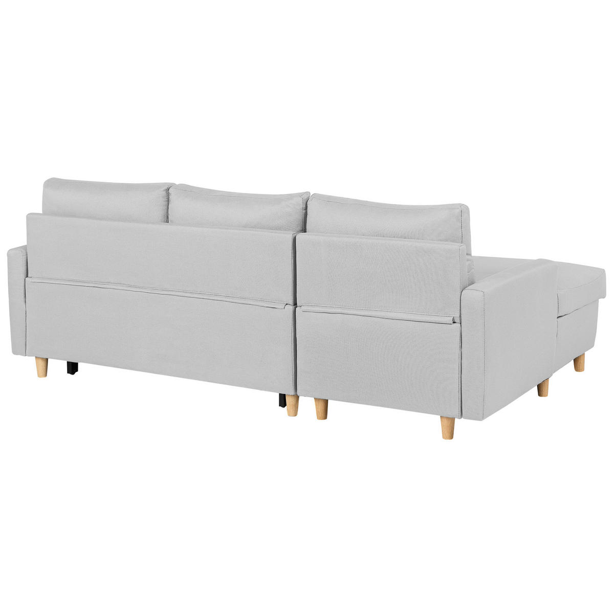 ECKSOFA Polsterbezug Hellgrau linksseitig Flakk - Hellgrau, Textil (232/147cm) - Beliani