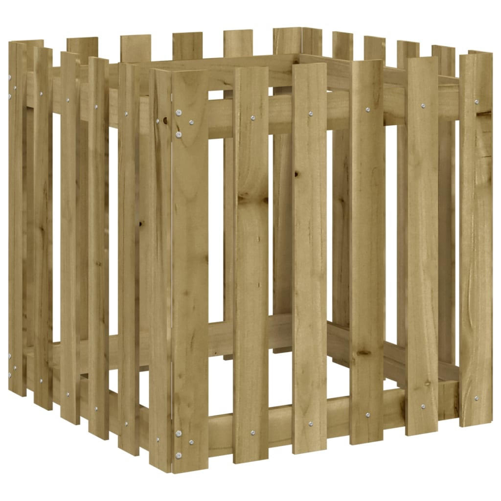 PFLANZKÜBEL Latten-Design 60x60x60 cm Kiefernholz Imprägniert - Braun, Holz (60/60/60cm)