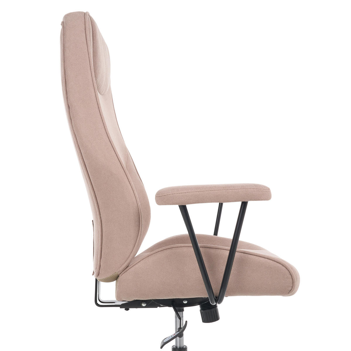 BÜROSTUHL Stoff Taupe Titan - Taupe, Textil (72/118/65cm) - Beliani
