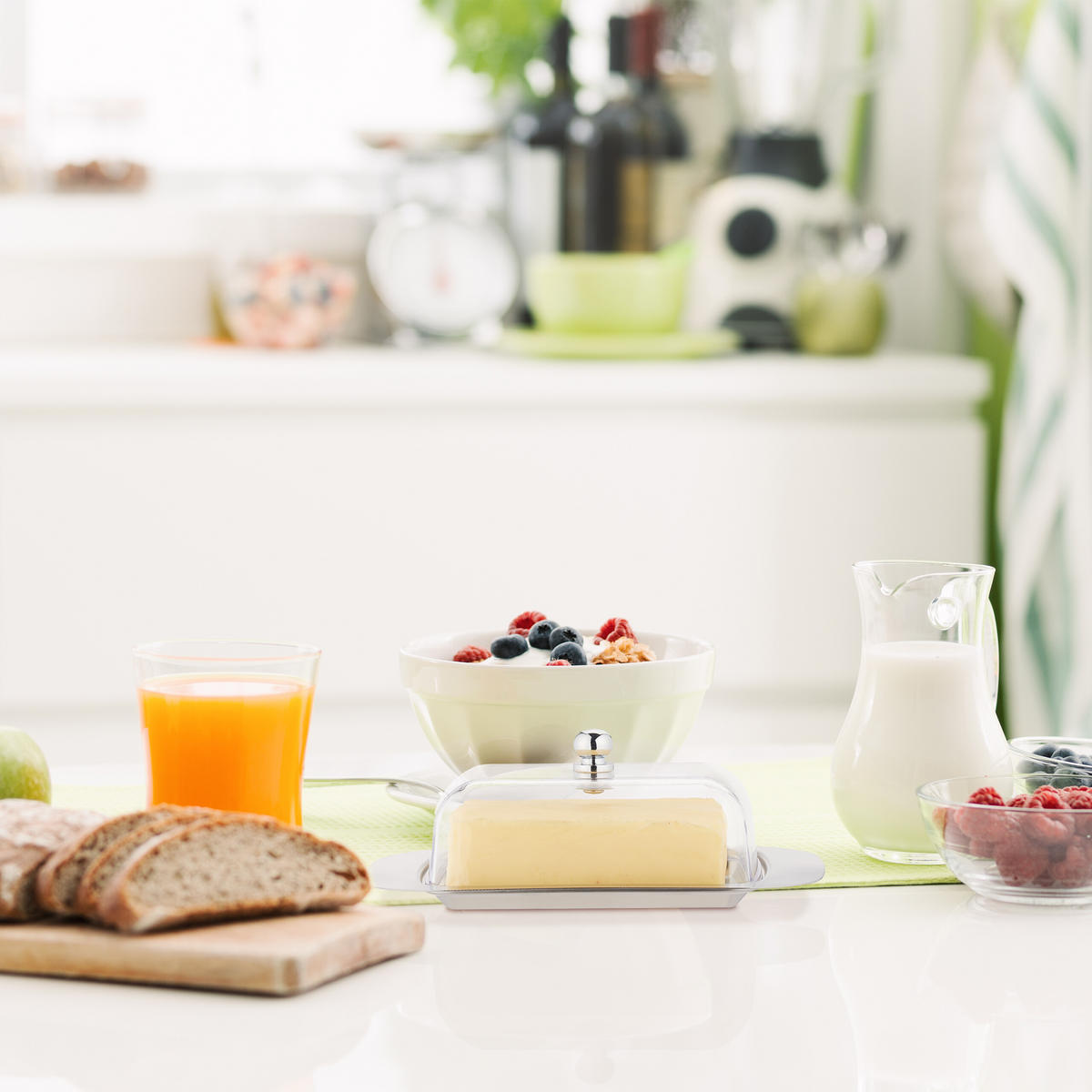 MISKA na maslo - viacfarebná, kov/plast (18.5/7/12cm) - Relaxdays