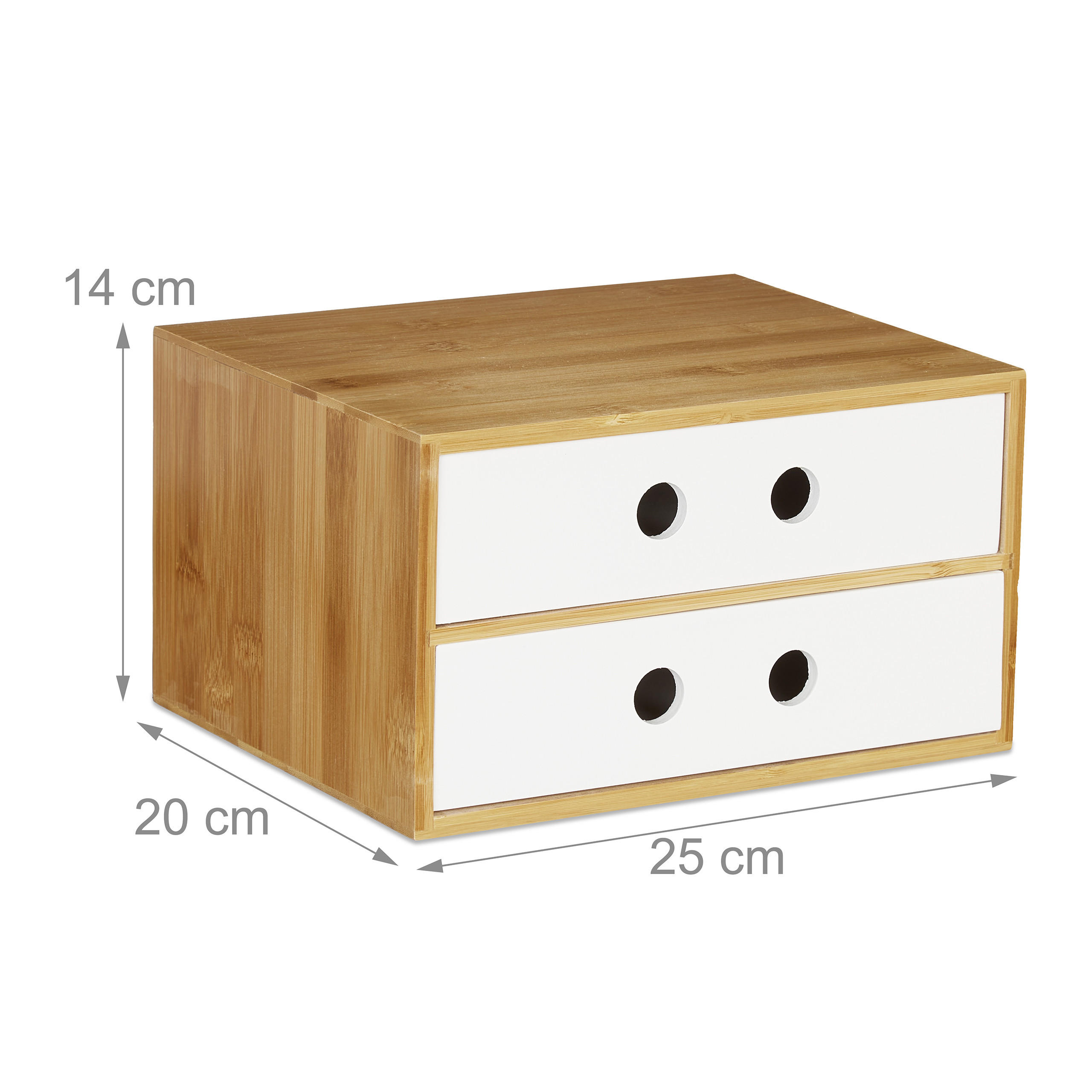 Thumbnail - Relaxdays Schreibtischorganizer, Hellbraun, Holzwerkstoff, Holz, 25x14x20 cm, Arbeitszimmer, Schreibtische