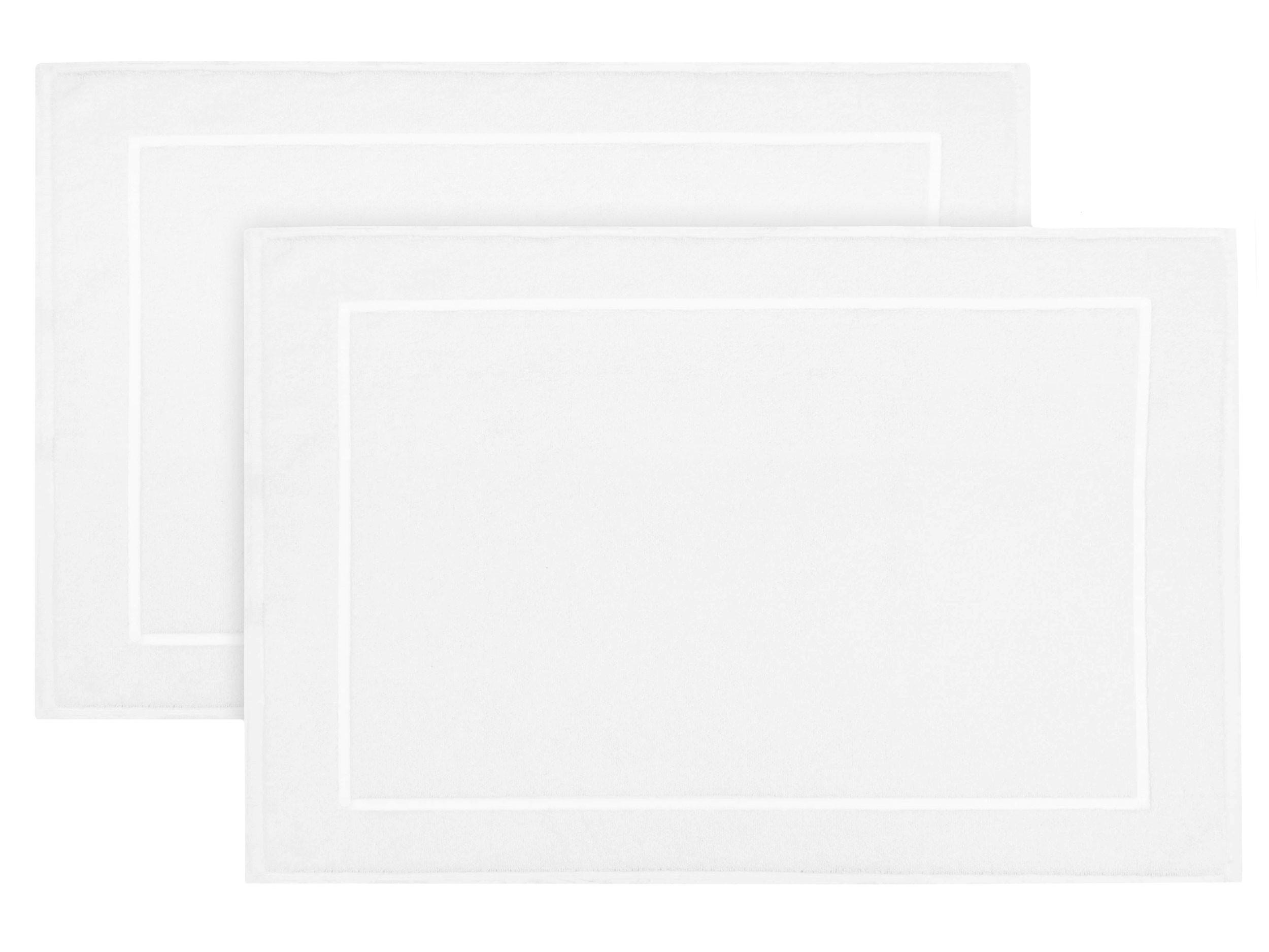 BADEMATTE, 2er-Set, 50x70 cm, 100% Baumwolle, Weiß - Weiß, Textil (50/70cm) - Zollner