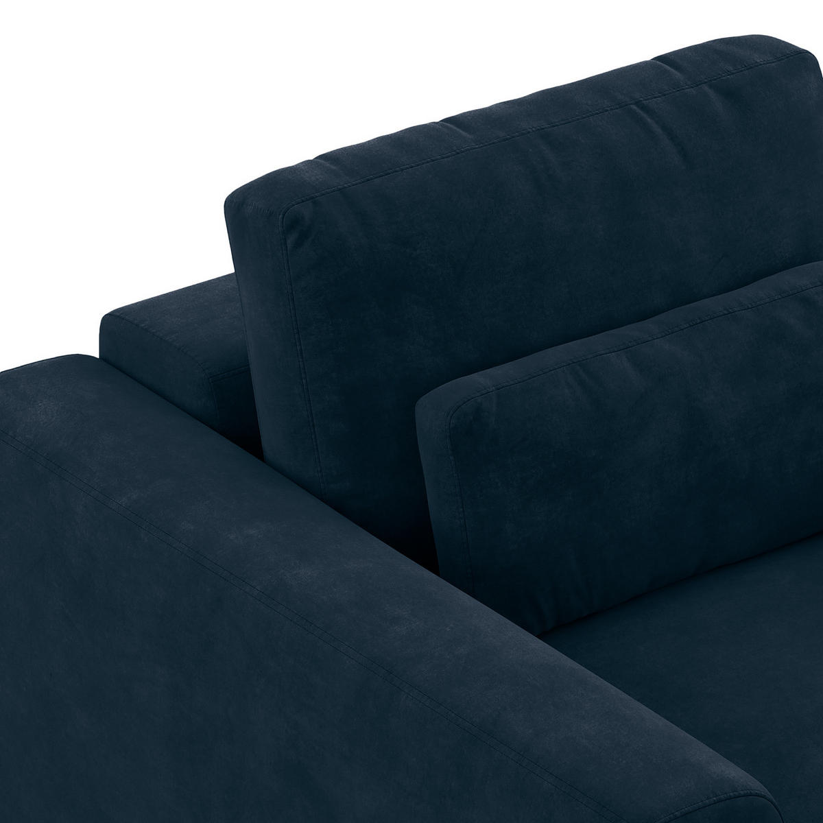 ECKSOFA mit XXL-Longchair - Blau/Schwarz, Kunststoff/Textil (323/182cm) - home24