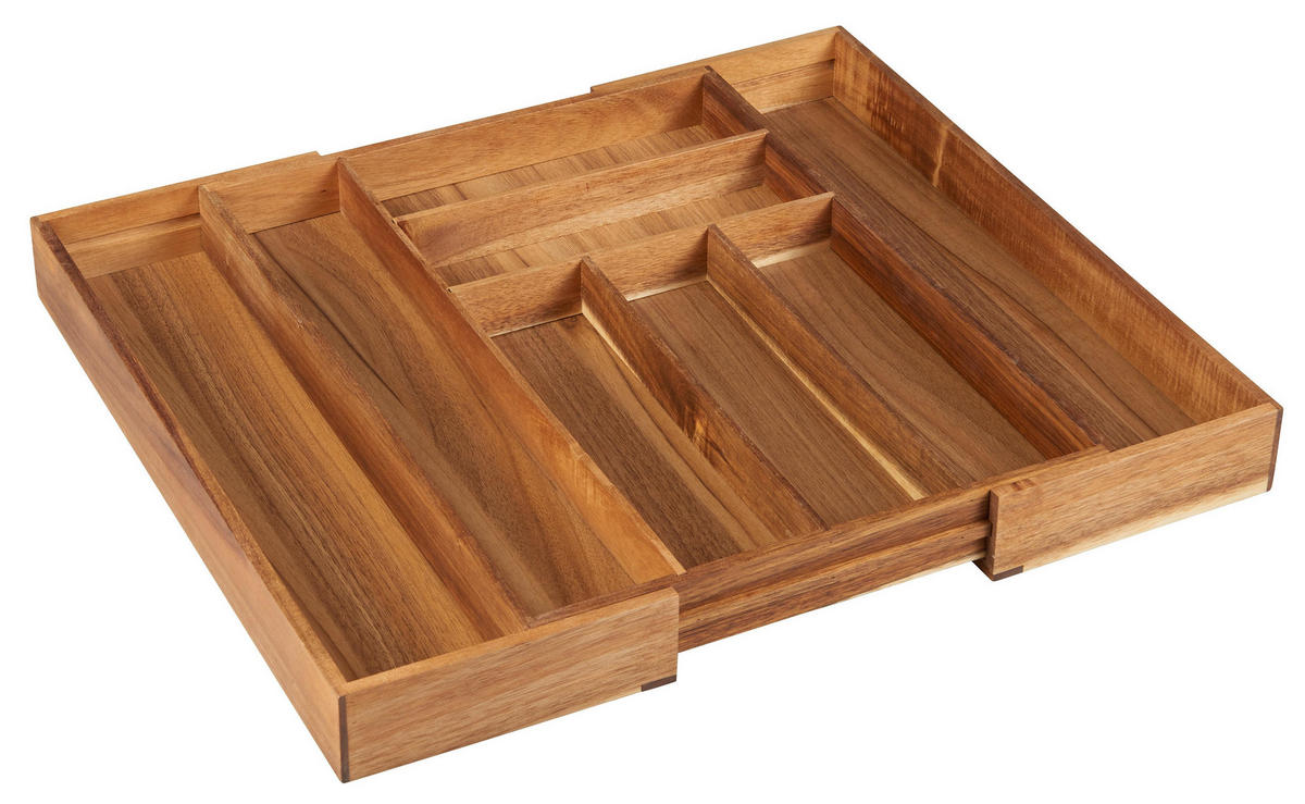 BESTECKEINSATZ Flex in Naturfarben - Naturfarben, Holz (47.3/53.5/5.5cm) - Zandiara