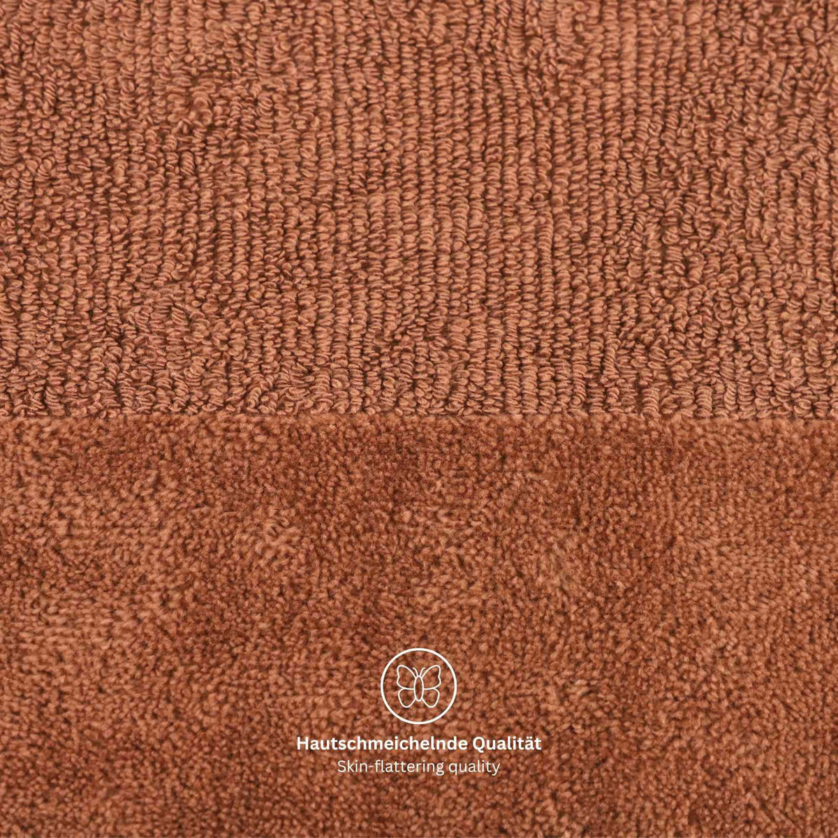 BADETUCH SENSE-2 - Rostfarben, Textil (100/150cm) - Schöner Wohnen