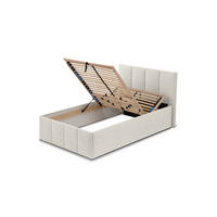 POLSTERBETT Dalas Beige 100 x 200 x 40 cm Bettkasten Mit hochwertiger Matratze H2 (bis 100 kg) und Lattenrost - Beige, Holz (100/200cm) - Halmon Schlafkomfort Betten 