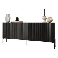 KOMMODE Vera 190 - Schwarz, Holzwerkstoff/Metall (190/80/40cm) - MIRJAN24