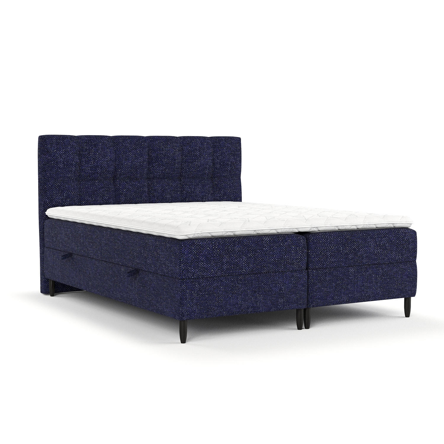 BOXBETT Arlette Marineblau 160/200 cm - Schwarz/Dunkelblau, Holz/Holzwerkstoff (160/200cm) - Maison de Reve