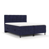 BOXBETT Arlette Marineblau 140/200 cm - Schwarz/Dunkelblau, Holz/Holzwerkstoff (140/200cm) - Maison de Reve