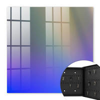 SCHLÜSSELBOX Schwarz 30x30 cm- Türöffnung nach rechts - Farbenfrohe Harmonie - Blau, Metall (30/30/5cm) - TULUP