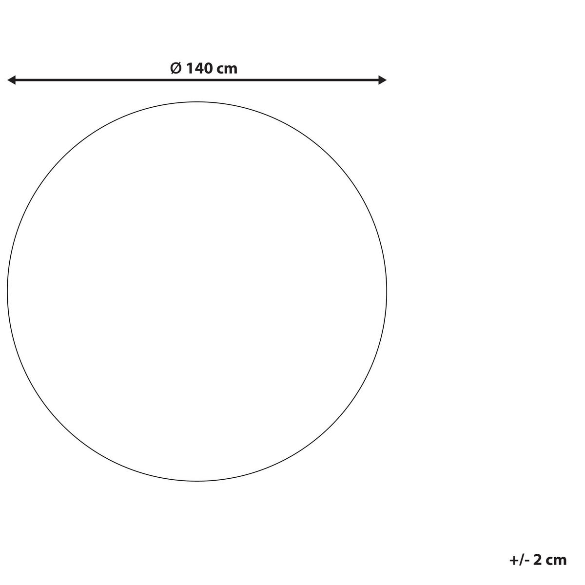 SHAGGY PREPROGA Bitlis 140/140 cm - bež, tekstil (140/140cm) - Beliani