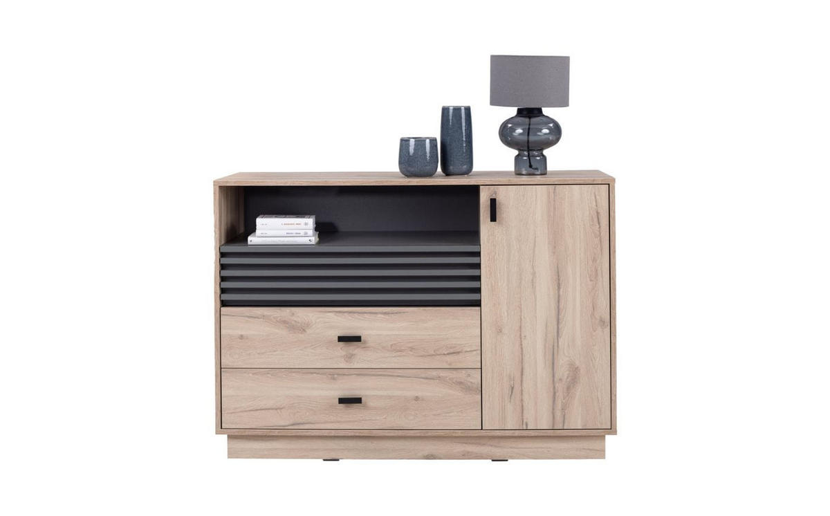 WOHNZIMMER Set – ALLMO System – Eichefarben - Eichefarben, Holzwerkstoff (120/85/40cm) - hi-markt