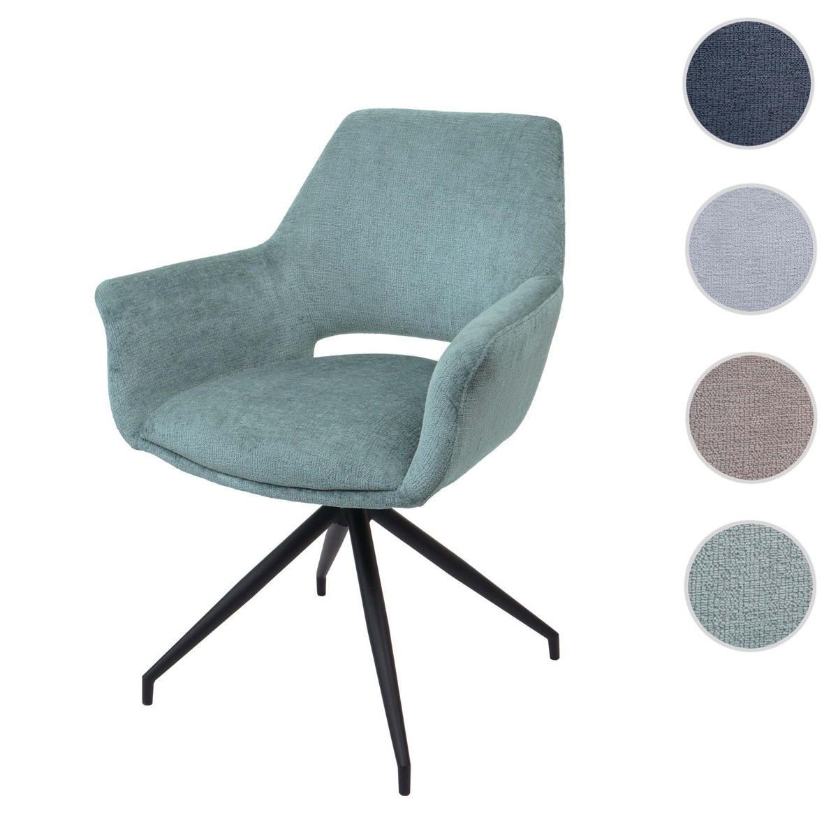 ESSZIMMERSTUHL Grau, Blau - Blau/Grau, Textil (65/86/60cm) - MCW