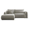 ECKSOFA Moho, Seite: Links - Hellgrau/Schwarz, Holz/Kunststoff (254/162cm) - MIRJAN24