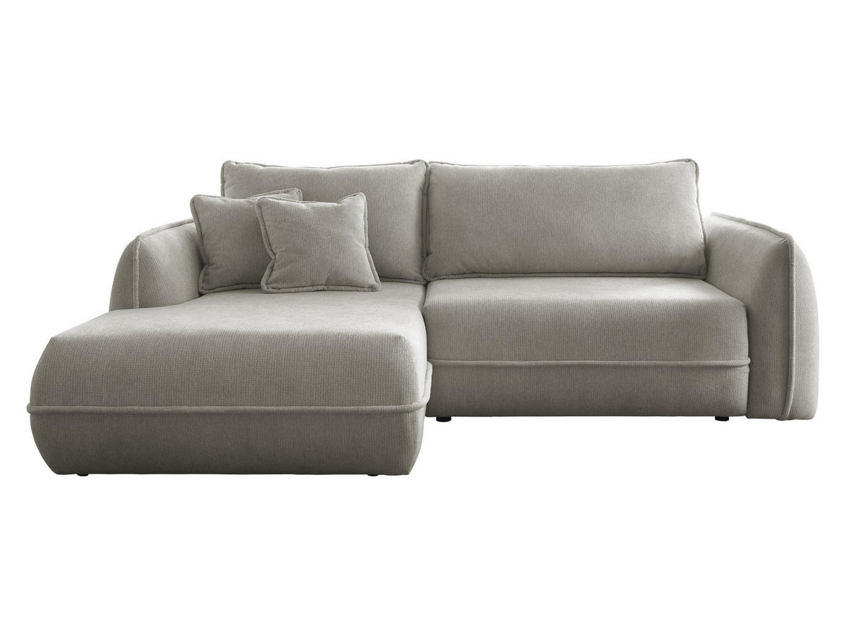 ECKSOFA Moho, Seite: Links - Hellgrau/Schwarz, Holz/Kunststoff (254/162cm) - MIRJAN24