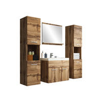 BADMÖBEL-SET Montreal XL - Eiche Wotan, Holzwerkstoff (30/132/30cm) - MIRJAN24