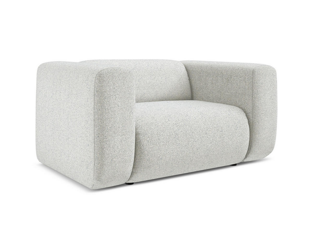 SESSEL Strukturstoff Stoff Beige - Beige/Schwarz, Kunststoff/Textil (137/70/89cm) - Makamii