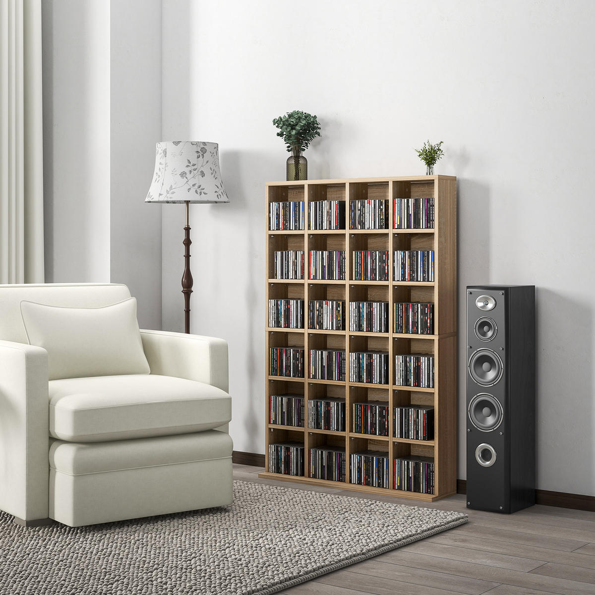CD-REGAL DE-14443 Naturholz - Naturfarben, Holzwerkstoff (20/130.5/89cm) - ComfortXL