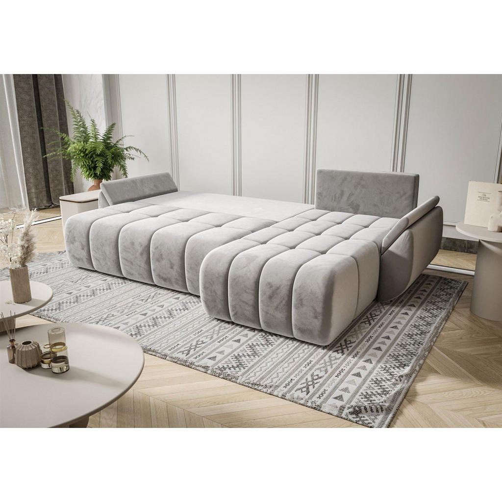 Thumbnail - Fun Möbel Ecksofa, Flieder, Textil, Ottomane rechts, 280x185 cm, Wohnzimmer, Sofas & Couches, Wohnlandschaften, Ecksofas