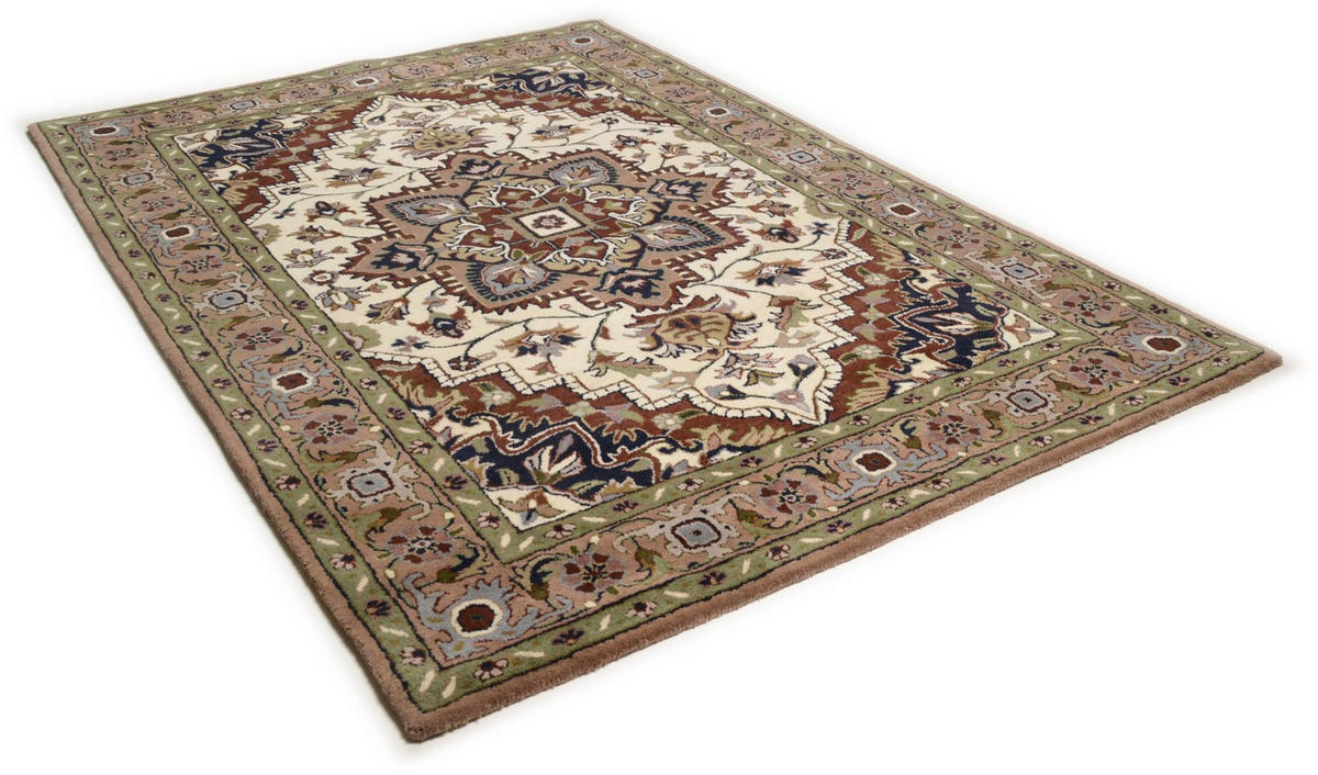 HANDTUFTTEPPICH Royal Heriz 60x90 cm - Creme, Textil (60/90cm) - THEKO