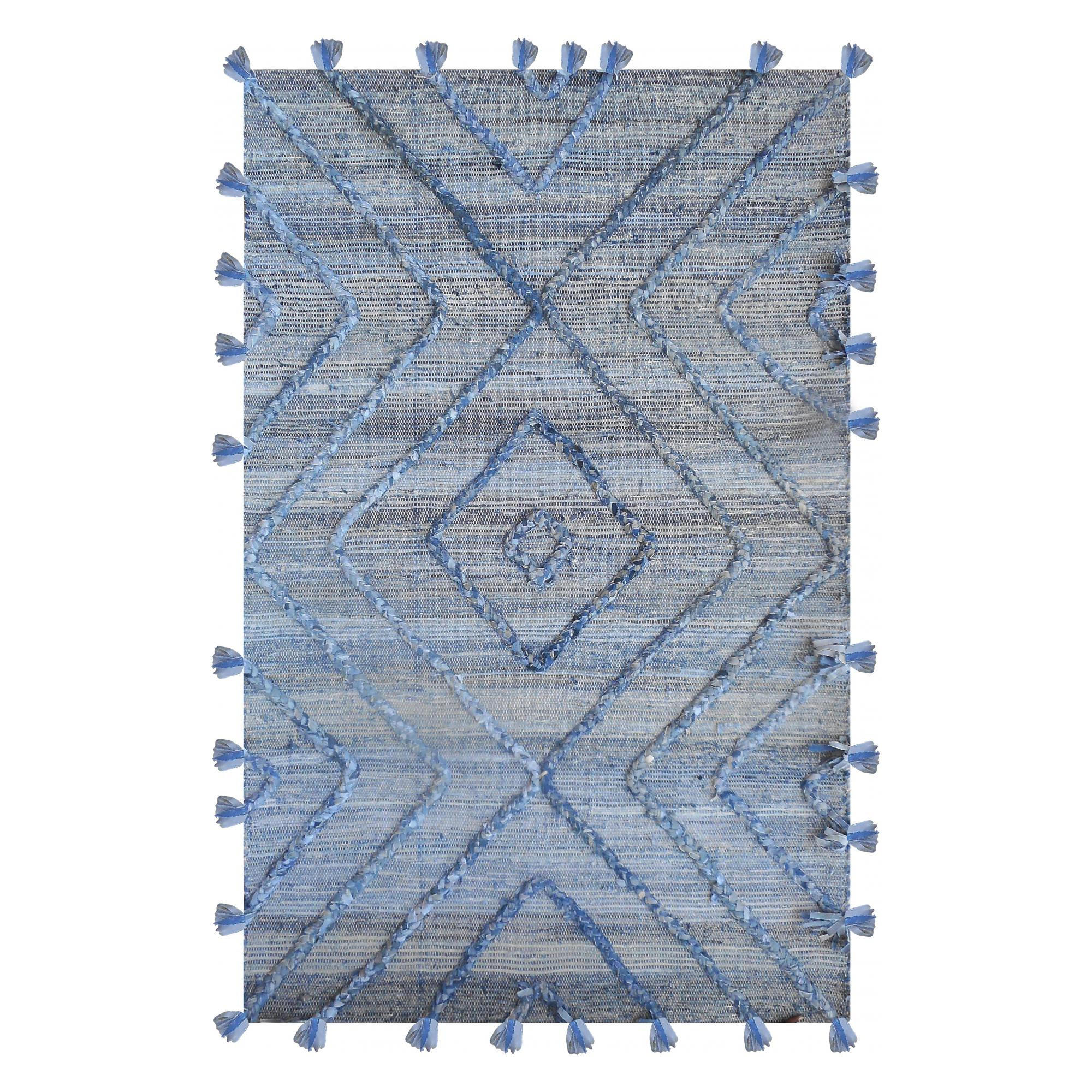 TEPPICH Worgan blau/elfenbein 120 x 180 cm - Blau, Textil (120/180cm) - The Rug Republic