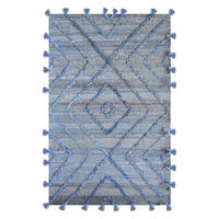 TEPPICH Worgan blau/elfenbein 120 x 180 cm - Blau, Textil (120/180cm) - The Rug Republic