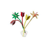DEKOFIGUR Kräftige Blumenstiele 15/41 cm - Multicolor, Wellpappe (15/41/15cm) - KUNSTLOFT
