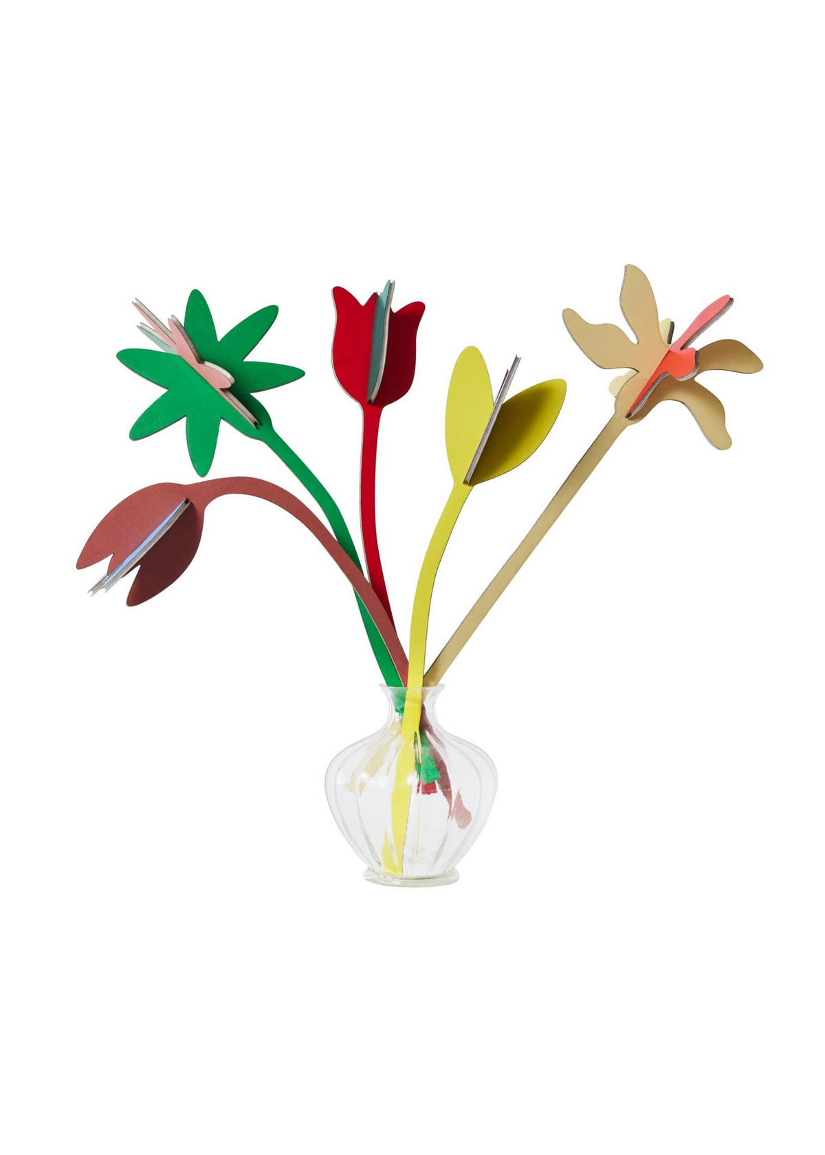 DEKOFIGUR Kräftige Blumenstiele 15/41 cm - Multicolor, Wellpappe (15/41/15cm) - KUNSTLOFT