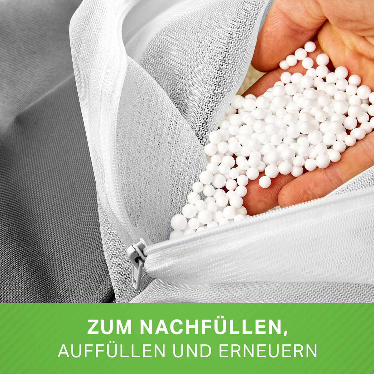 EPS-PERLEN Sitzsack-Füllung 300 Liter - Weiß, Kunststoff (1/1/1cm) - Green Bean