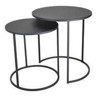 BEISTELLTISCH Elvy Schwarz 2er-set - Schwarz, Metall (49/49/52cm) - LOFT42
