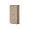 KLEIDERSCHRANK Elena 2D3S - Silberfarben/Sonoma Eiche, Holzwerkstoff/Kunststoff (90/191/53cm) - MIRJAN24