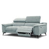 RELAXSOFA FIERO 3-Sitzer mit 1 Relaxfunktion, mintgrün - Schwarz/Mintgrün, Holzwerkstoff/Textil (212/82/103cm) - Courtois Laville