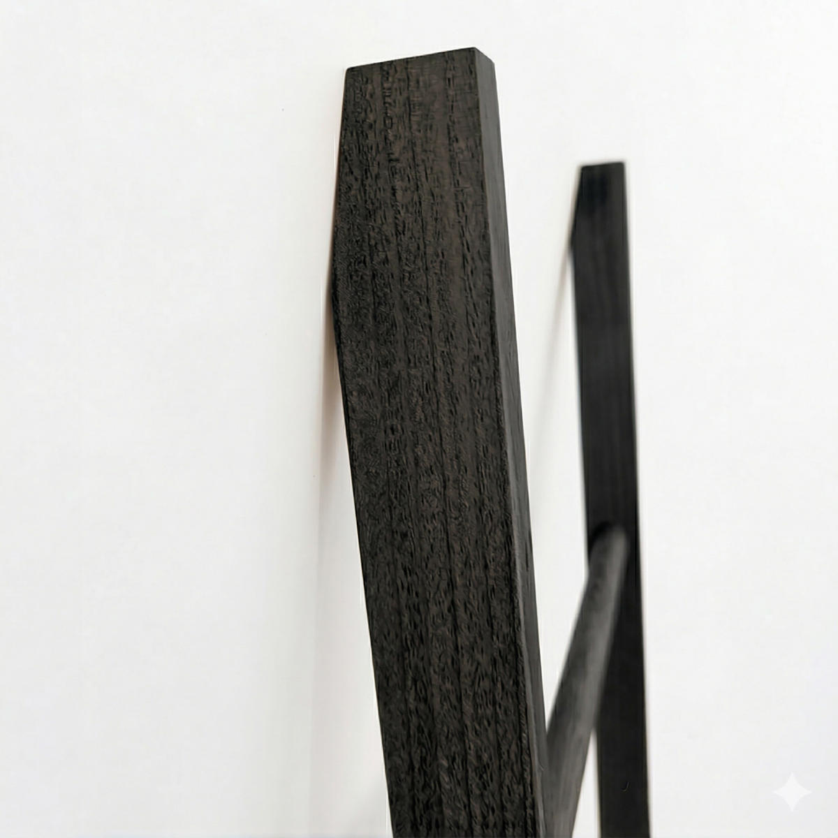 LESTEV Črna za brisače orehovina s košem za perilo - črna, tekstil/les (50/170/21cm) - Relaxdays