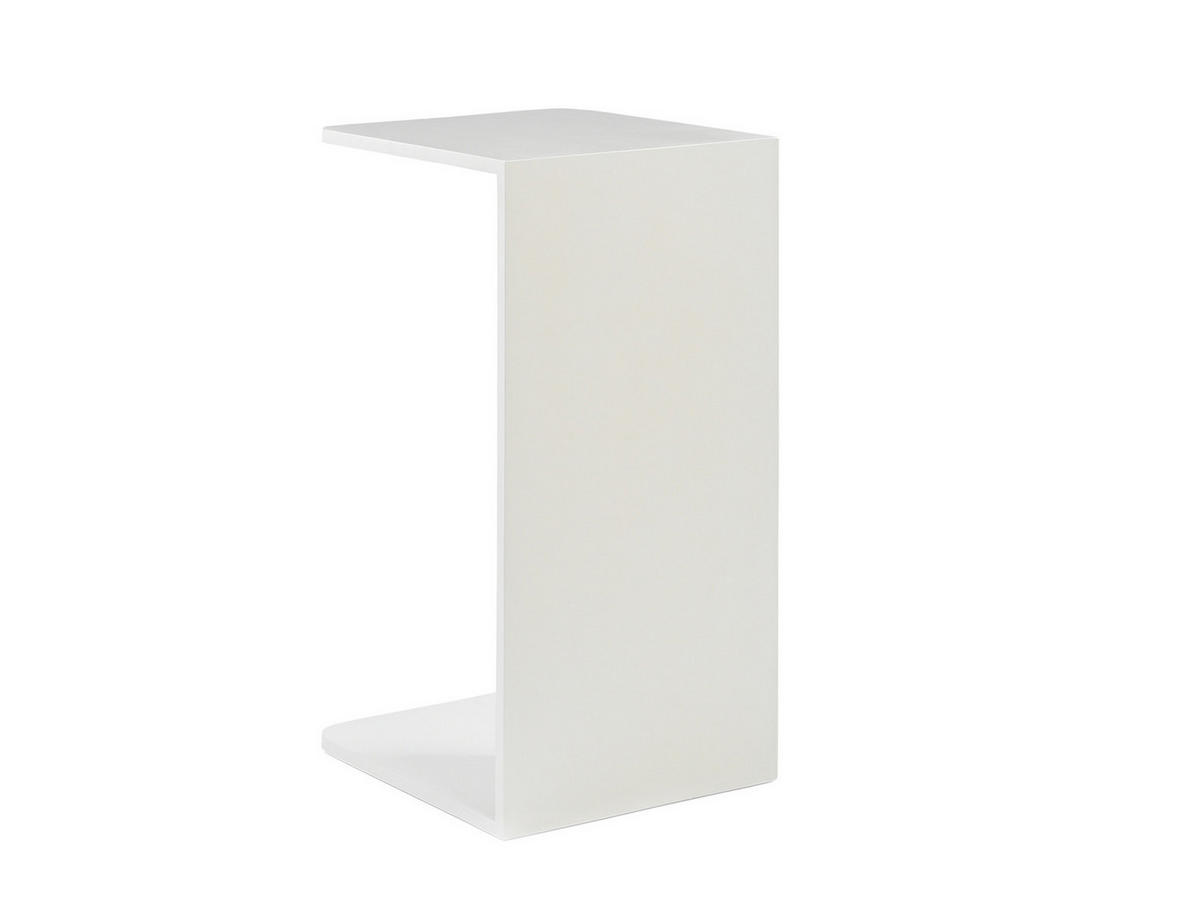 BEISTELLTISCH Jade Mangoholz Weiss Weiss - Weiß, Holz (40/35/70cm) - Villa Möbel