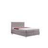 BOXBETT Mit Bettkasten Und Matratze KATE Stoff Riviera Lila 180x200 cm H3-Bonell - Lila, Holz/Textil (180/200cm) - Kaiser Möbel