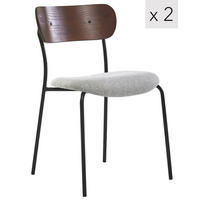 STUHL 2er-Set Stoff Grau - Grau, Textil (51.5/79/50.5cm) - Nordlys